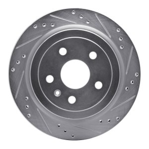 Cadillac CTS Brake Rotor (1) - Rear Right - R1 Concepts - Drilled & Slotted - Silver - `08-`19 Cadillac CTS Brake Rotor (1) - Rear Right - R1 Concepts - Drilled & Slotted - Silver - `08-`19
